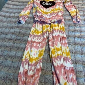Jenna & Jessie 2 piece tie dye girls set size 8